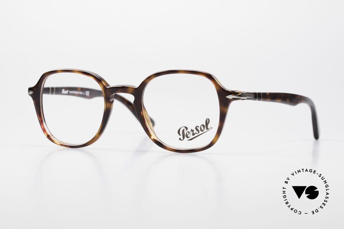 Persol 3142 Designerbrille Eckig Panto, elegante PERSOL Unisex-Brille in Größe SMALL, Passend für Herren und Damen