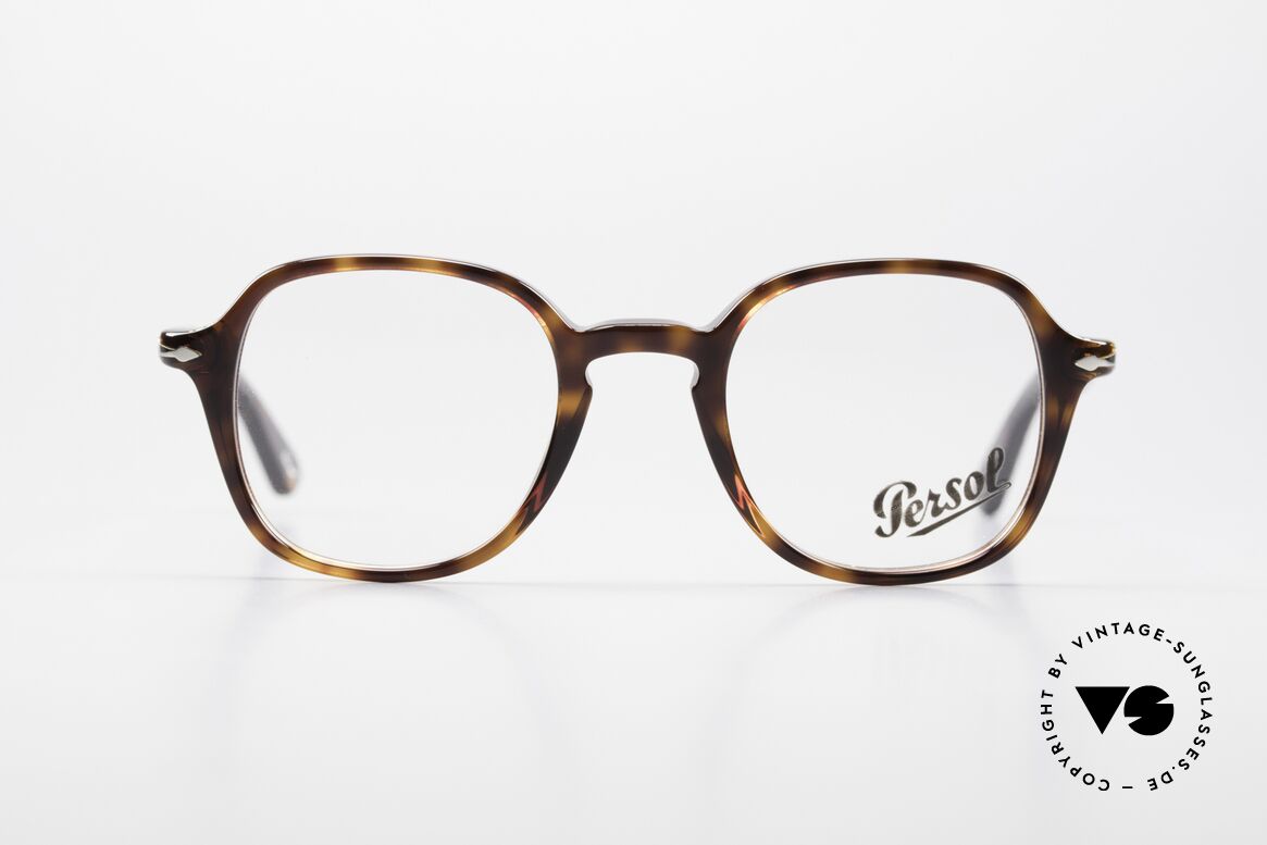 Persol 3142 Designerbrille Eckig Panto, eckige PANTO-Brillenform im Schildpatt-Muster, Passend für Herren und Damen