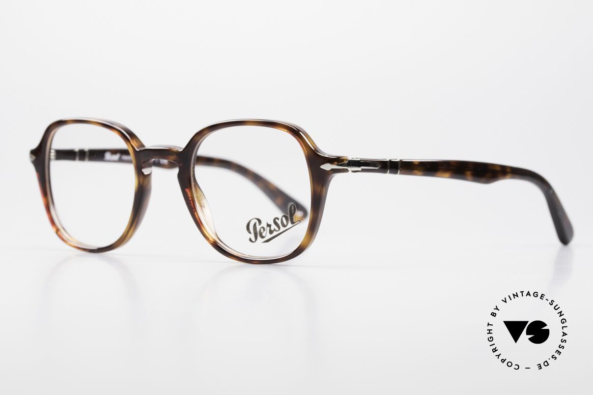 Persol 3142 Designerbrille Eckig Panto, ungetragen (wie alle unsere Persol vintage Brillen), Passend für Herren und Damen