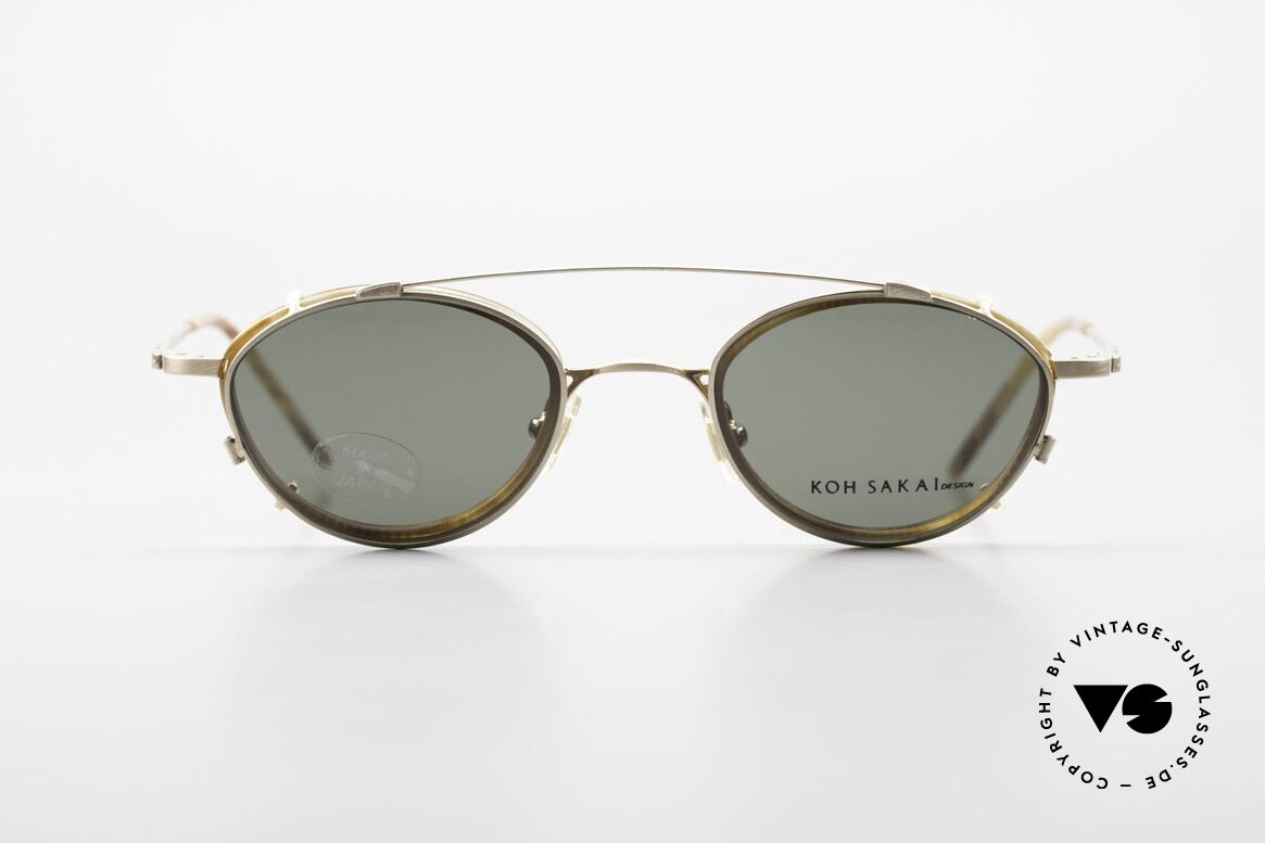 Koh Sakai KS9832 Vintage Brille Mit SonnenClip, vintage Brille Koh Sakai 9832, 45-21 mit Sonnen-Clip, Passend für Herren und Damen Koh Sakai KS9832 Vintage Brille Mit SonnenClip, vintage Brille Koh Sakai 9832, 45-21 mit Sonnen-Clip, Passend für Herren und Damen