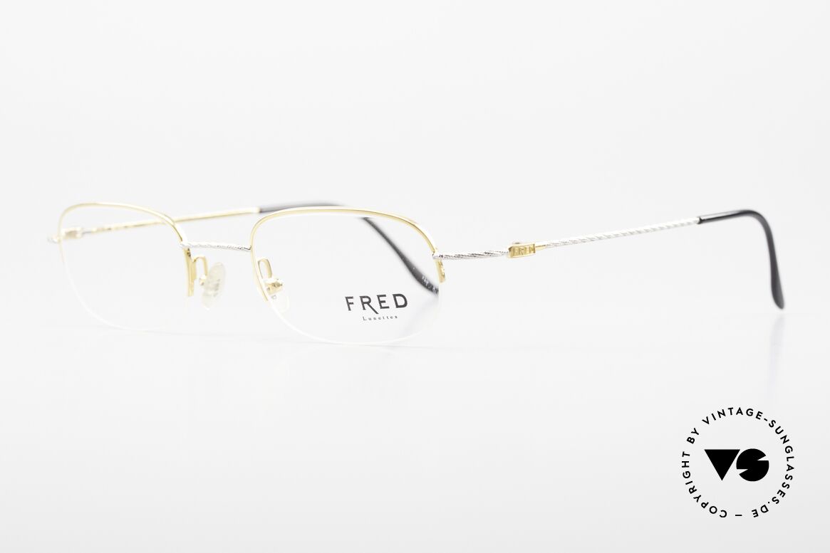 Fred F10 L03 Halb Rahmenlose Luxusbrille, komfortable, halb rahmenlose (Nylor)-Brillenfassung, Passend für Herren und Damen