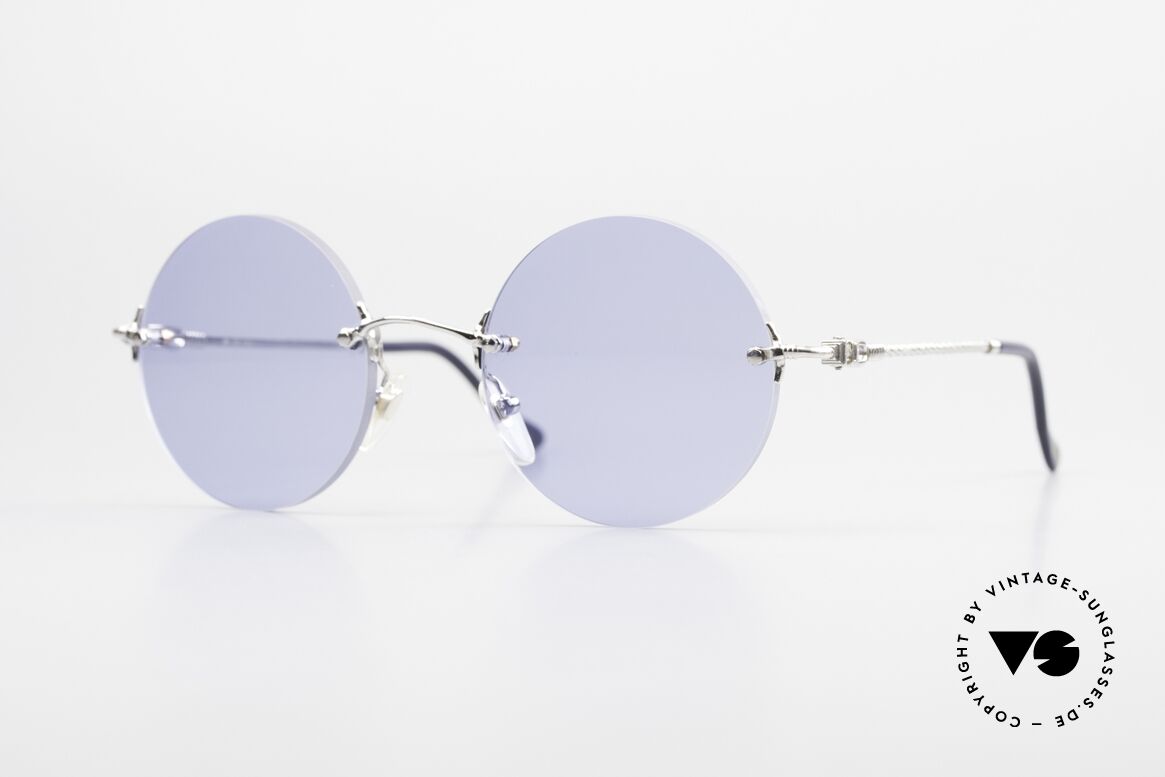 Fred Fidji Luxus Brille Rund Randlos 90er, runde, randlose Fred Luxussonnenbrille aus den 90ern, Passend für Herren