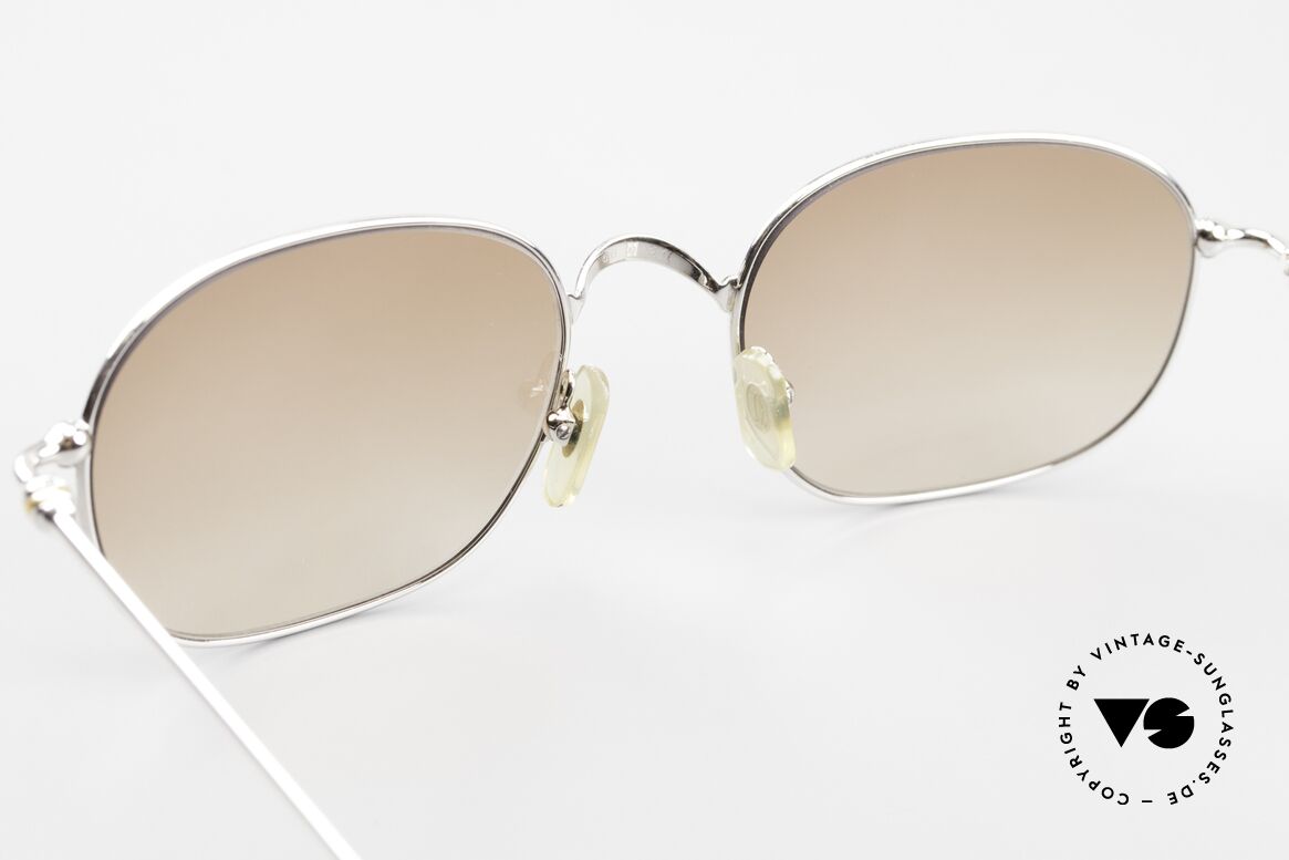 Cartier Vega 90er Luxus Platin Sonnenbrille, Größe: extra large, Passend für Herren