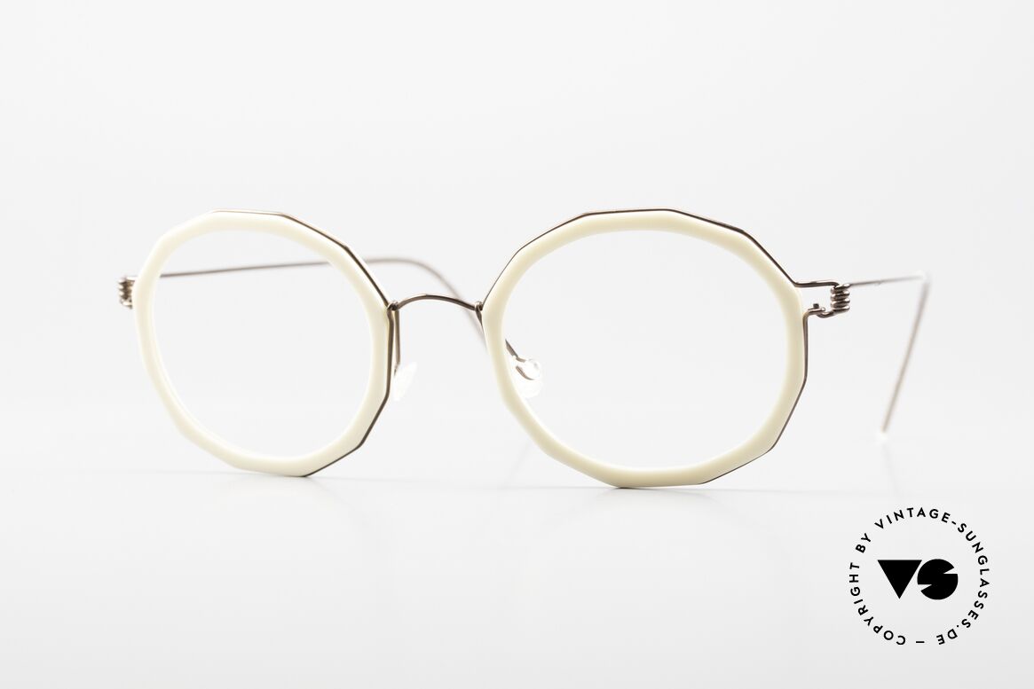 Lindberg Mette Air Titan Rim Damenbrille Geometrisch Titan, geometrische Lindberg Brille der Air Titanium Rim Serie, Passend für Damen