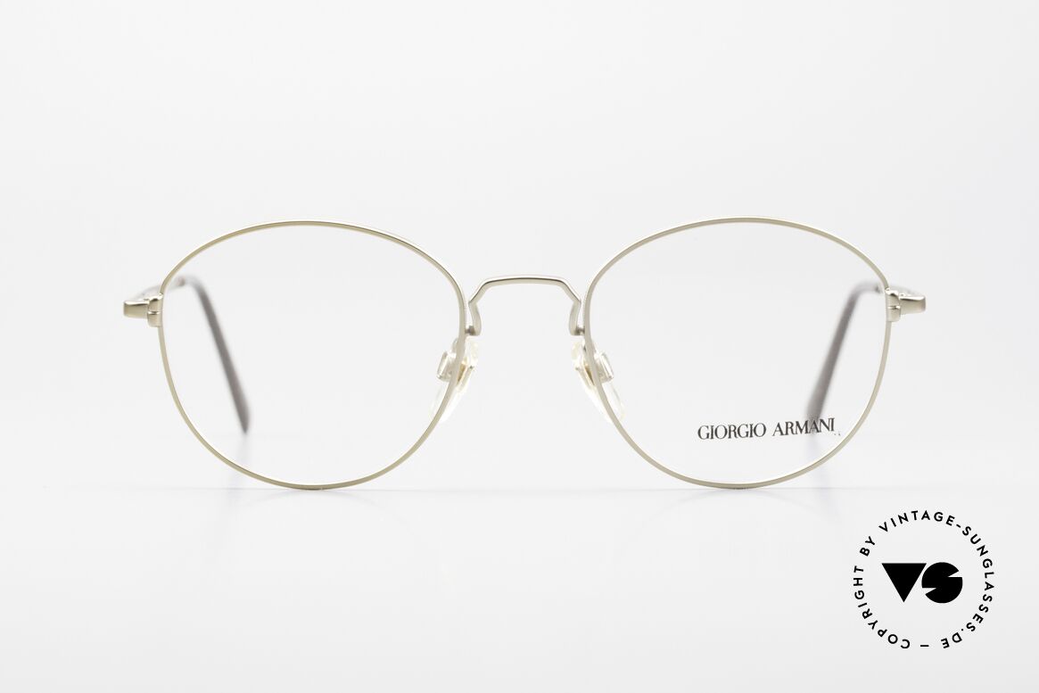 Giorgio Armani 174 Zeitlose Pantobrille 80er Jahre, Modell 174 in Größe 50-20, 135, col. 807 = mattgold, Passend für Herren und Damen