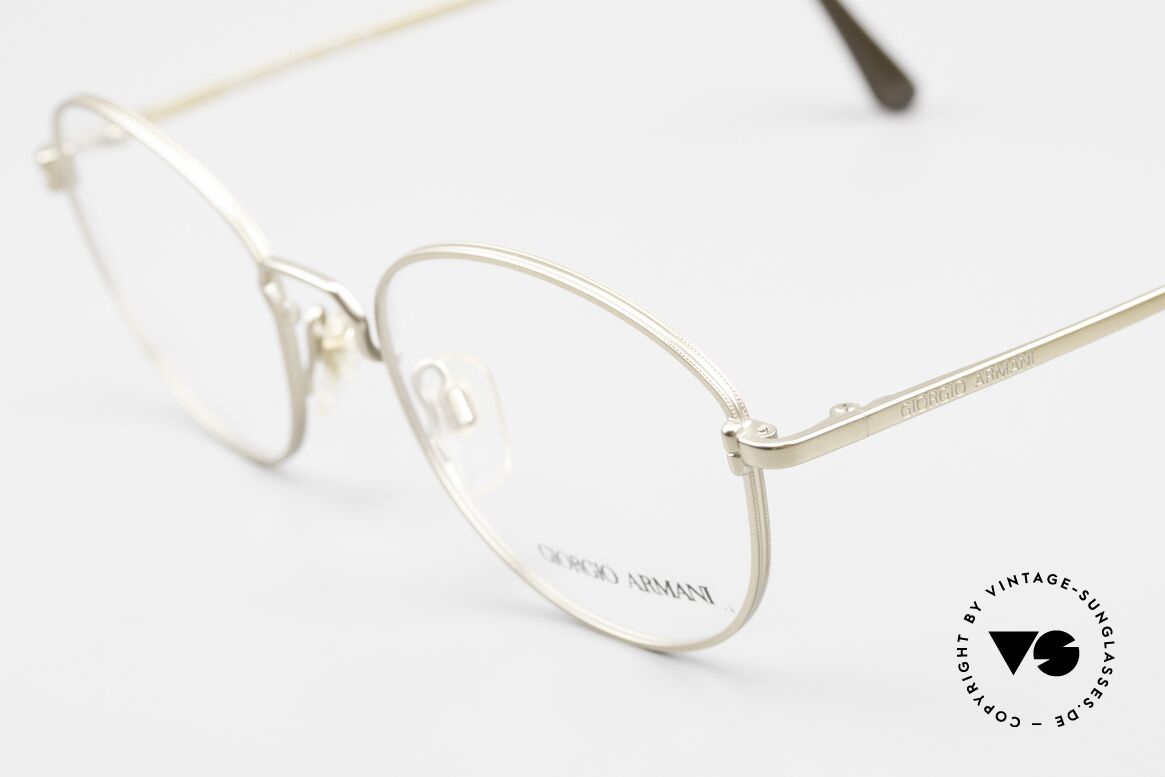Giorgio Armani 174 Zeitlose Pantobrille 80er Jahre, elegante Metallfassung in fühlbarer Spitzen-Qualität, Passend für Herren und Damen