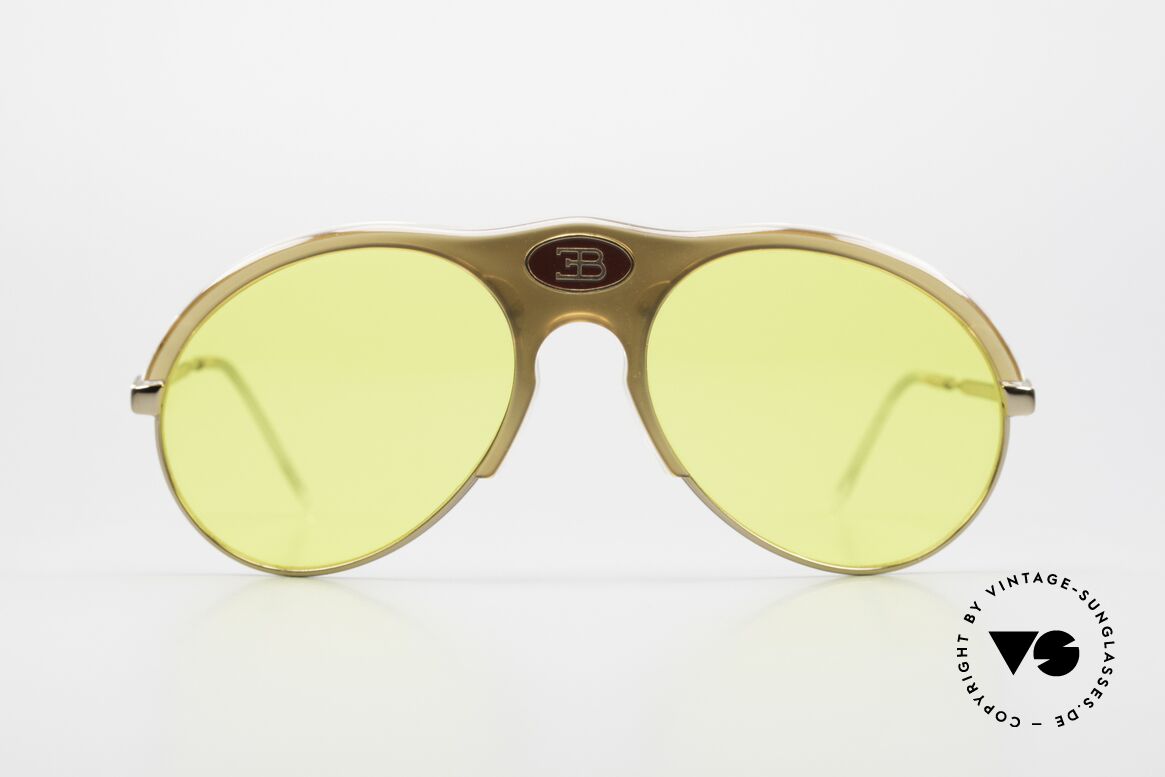 Bugatti 64901 Seltener 70er Bugatti Klassiker, edel, gold-glänzende Front und mit gelben Gläsern, Passend für Herren