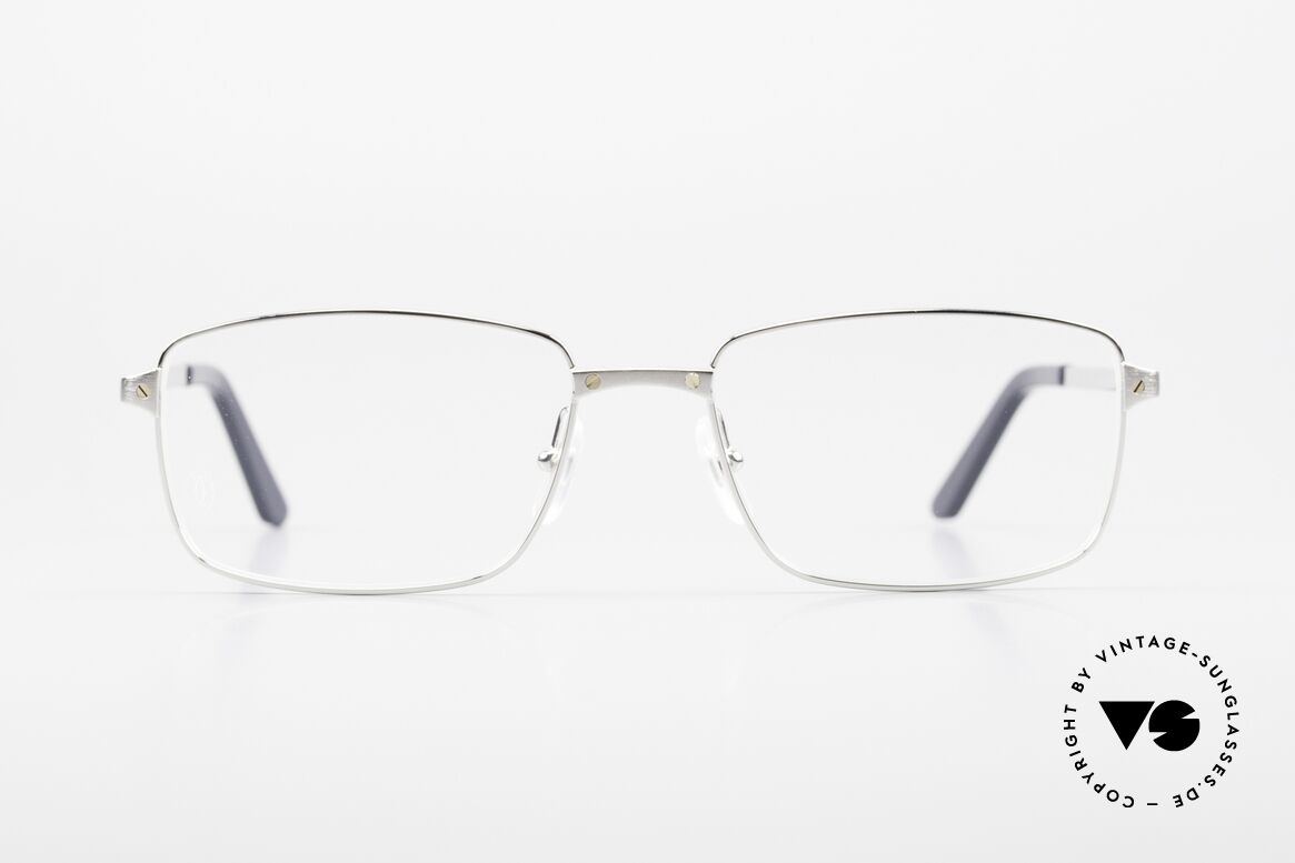 Cartier Core Range CT0204O Klassische Luxusbrille Herren, Modell CT0204O, col. 006 (silber), Gr. 58x18, 140, Passend für Herren