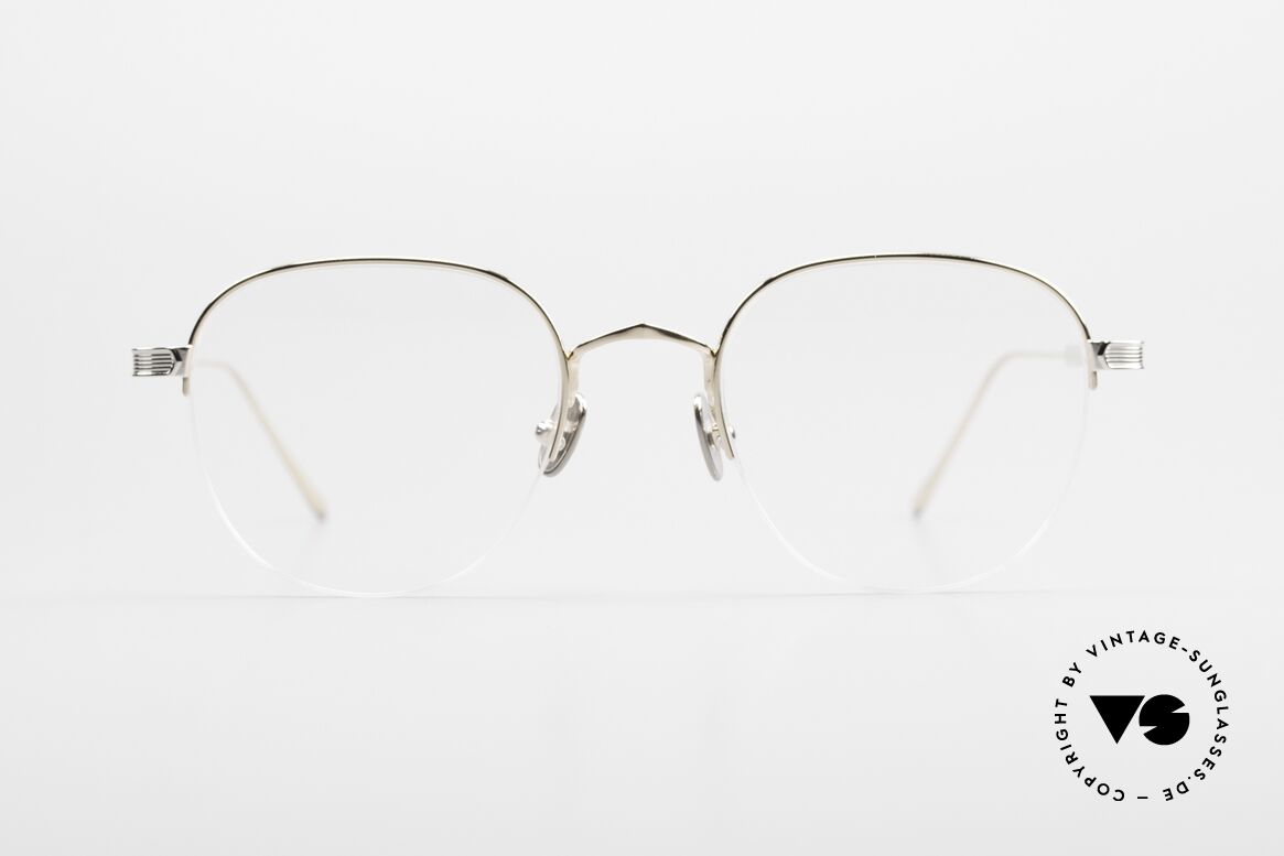 Cartier Titanium CT0164O Luxus Pantobrille Halb Randlos, Modell CT0164O, col. 002 (gold/silber), Gr. 50x21, Passend für Herren und Damen