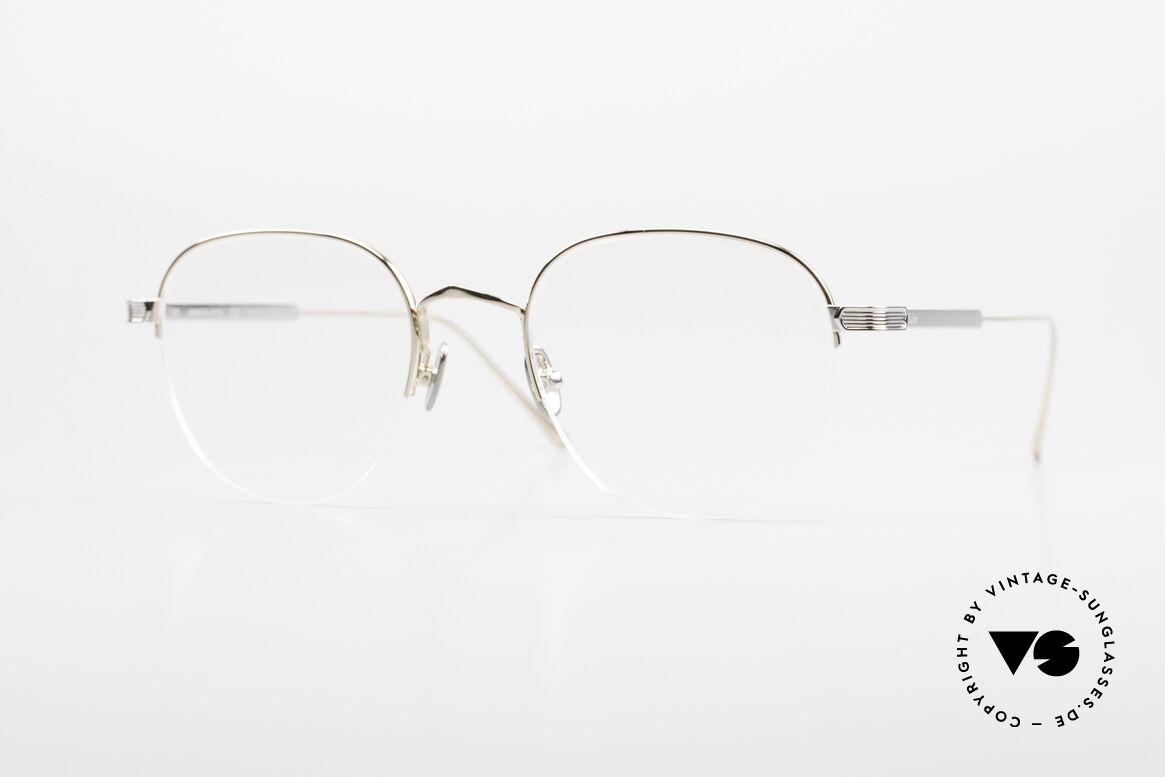 Cartier Titanium CT0164O Luxus Pantobrille Halb Randlos, zeitlose Brille mit Nylor-Faden: halb-rahmenlos, Passend für Herren und Damen