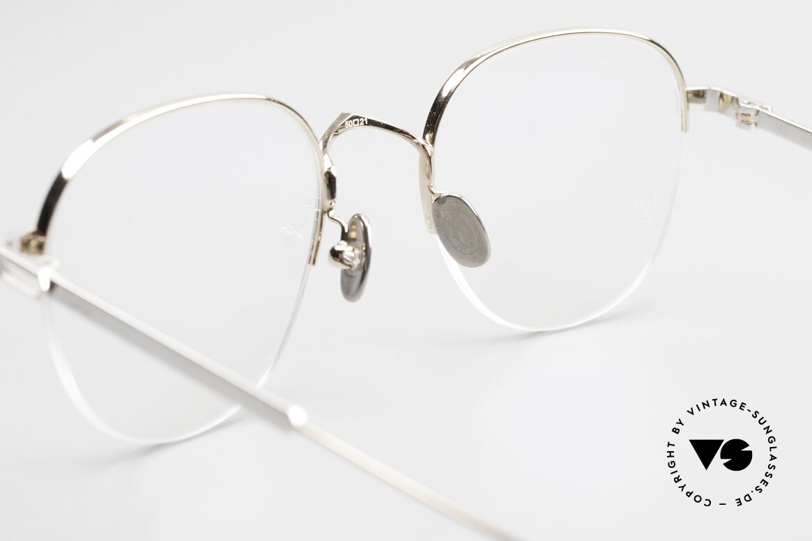 Cartier Titanium CT0164O Luxus Pantobrille Halb Randlos, Größe: medium, Passend für Herren und Damen