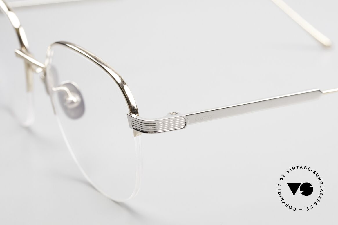Cartier Titanium CT0164O Luxus Pantobrille Halb Randlos, Größe: medium, Passend für Herren und Damen