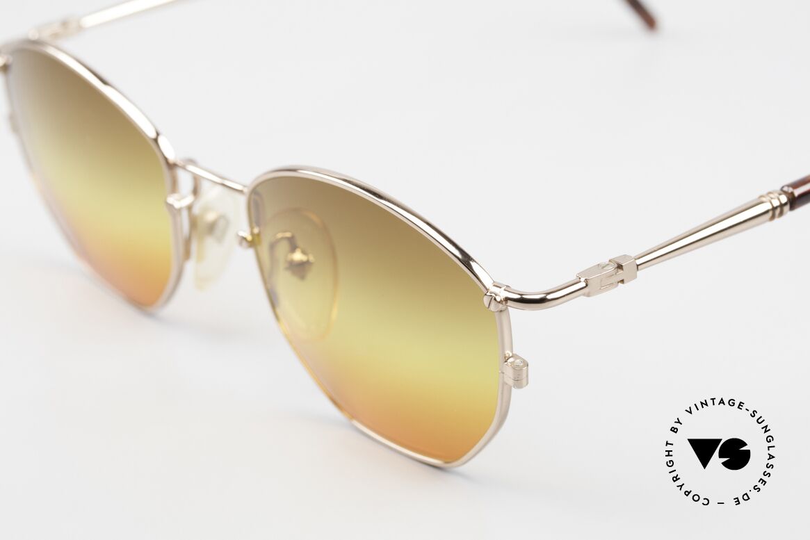 Jean Paul Gaultier 57-2273 Rare Vintage Designerbrille, ungewöhnlich Rahmenform; kupfer & Tricolor-Gläser, Passend für Herren und Damen