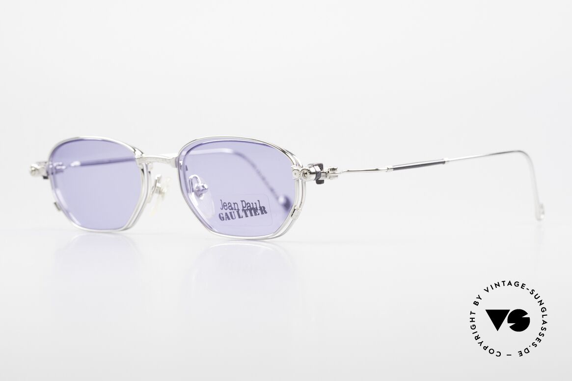 Jean Paul Gaultier 55-8107 Rare 90er Vintage Brille Clip On, Top-Verarbeitung aus den frühen 90ern (made in Japan), Passend für Herren