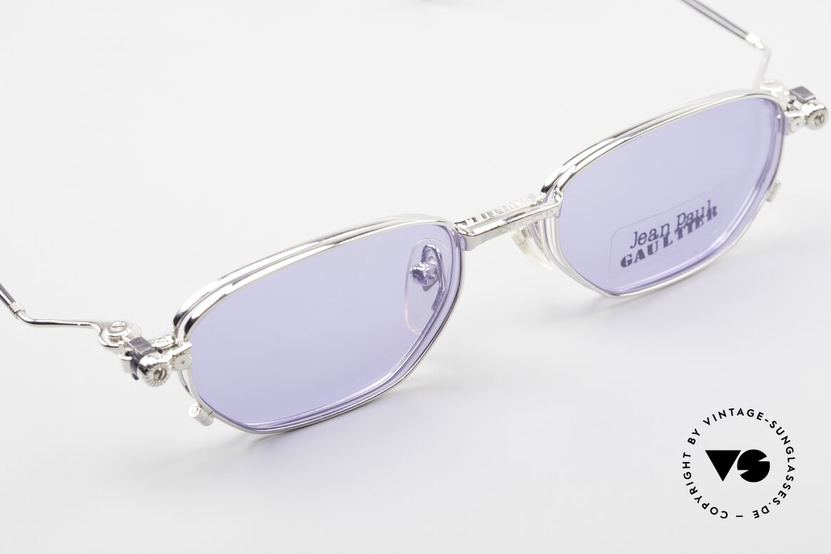 Jean Paul Gaultier 55-8107 Rare 90er Vintage Brille Clip On, ungetragen (wie alle unsere Jean Paul Gaultier Brillen), Passend für Herren