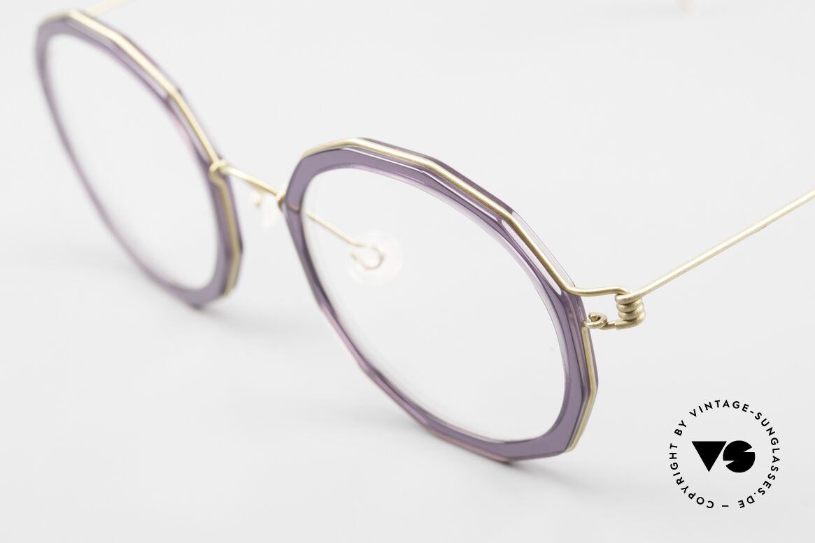 Lindberg Mette Air Titan Rim Edle Designerbrille für Damen, markant veredelte Air Titanium Version mit Azetat-Rand, Passend für Damen