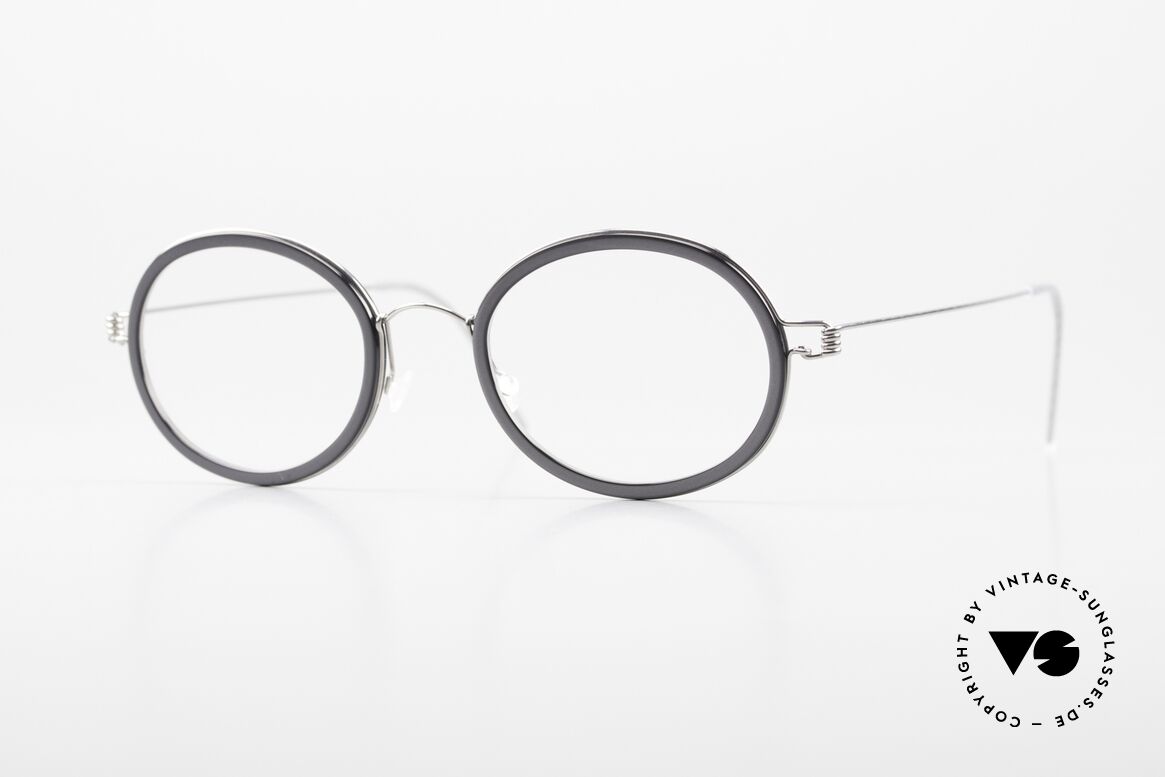 Lindberg Arthur Air Titan Rim Ovale Titanbrille Azetat Inlay, ovale Brille der LINDBERG Air Titanium Rim Kollektion, Passend für Herren und Damen