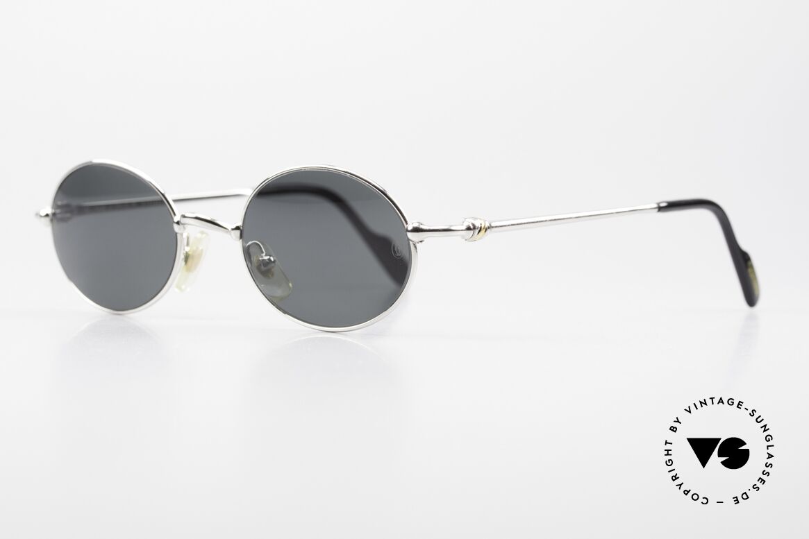 Cartier Filao Ovale Platin Sonnenbrille 90er, teure Platin-Edition: Fassung mit Platin-Legierung, Passend für Herren und Damen