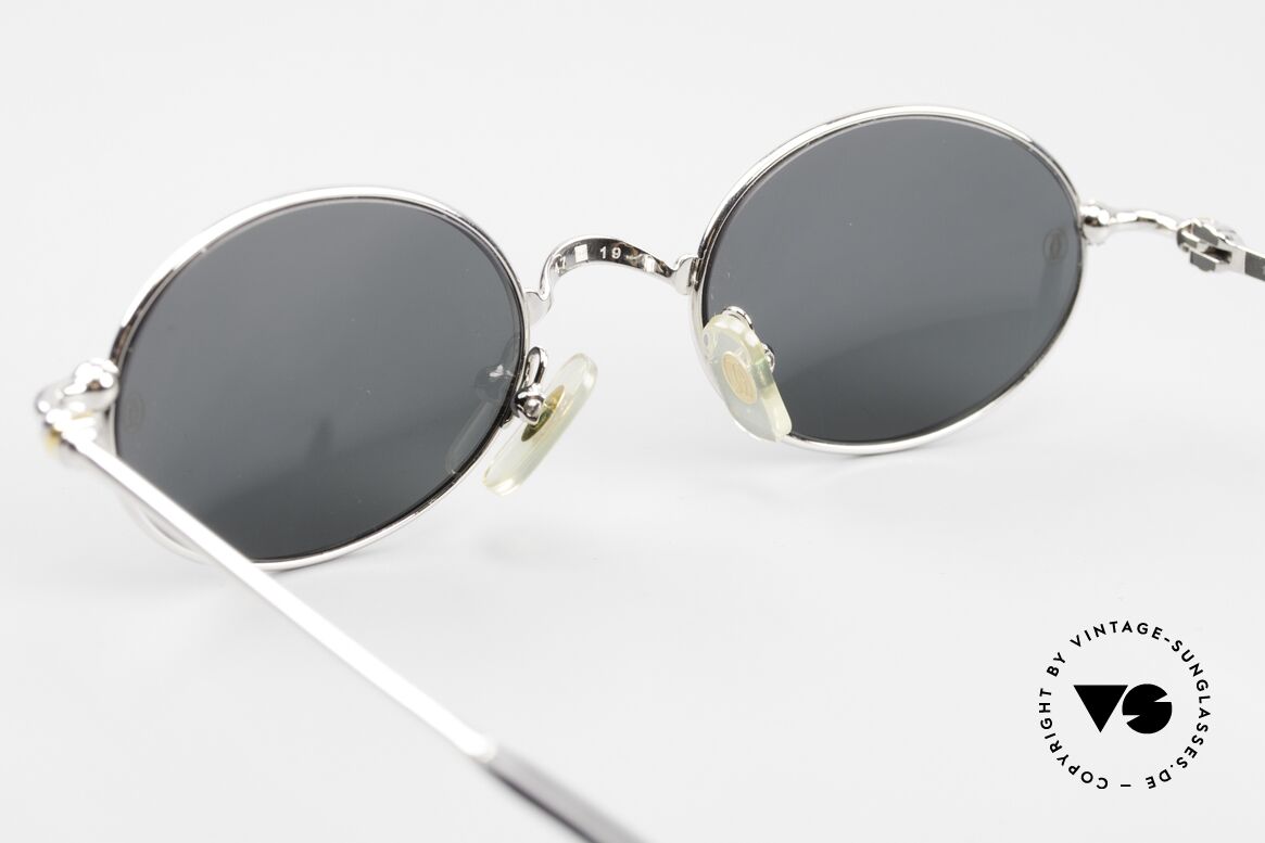 Cartier Filao Ovale Platin Sonnenbrille 90er, Größe: small, Passend für Herren und Damen