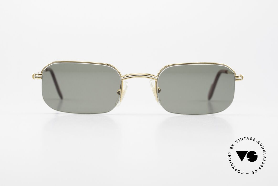 Cartier Broadway Halb Randlose Sonnenbrille, eckige CARTIER Sonnenbrille in Größe 49/22, 135, Passend für Herren