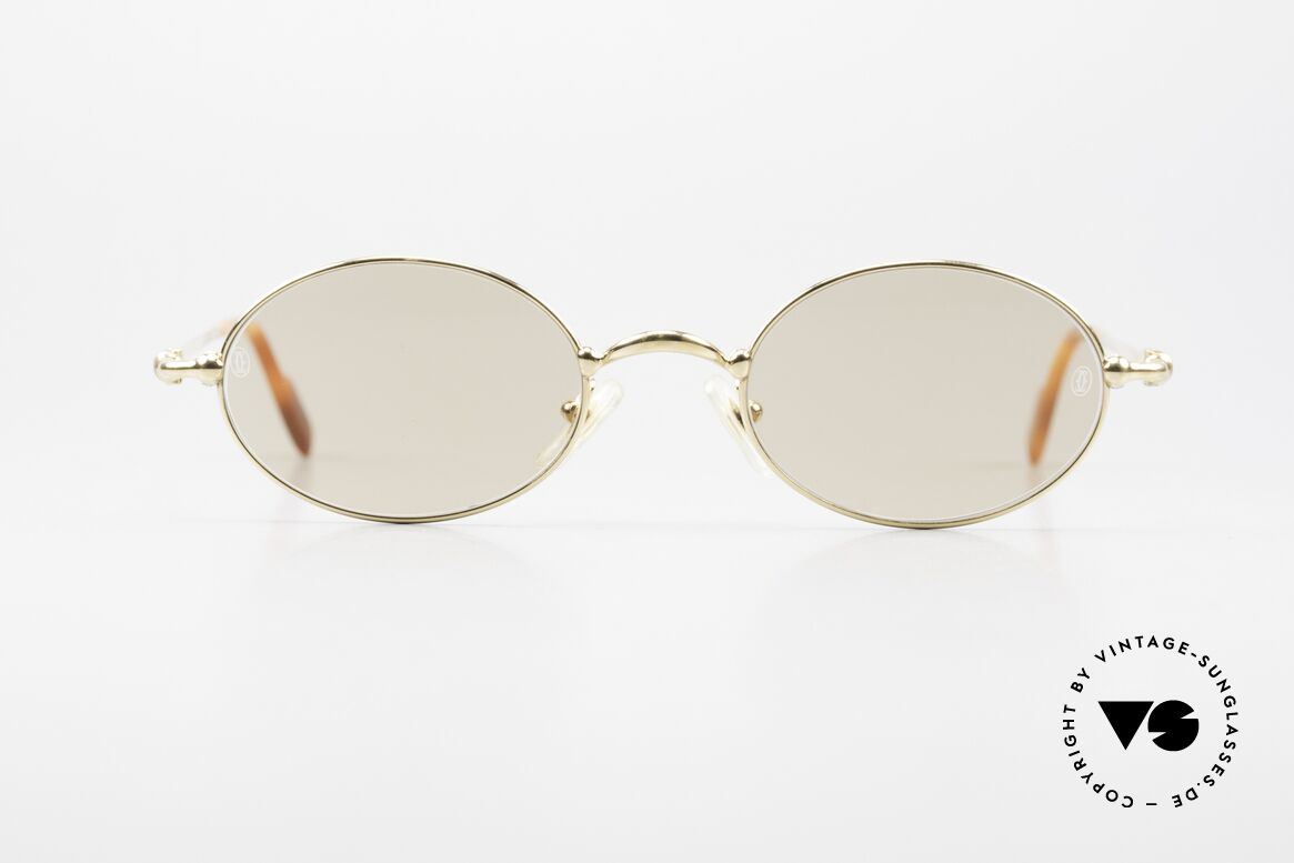Cartier Filao Ovale Luxus Sonnenbrille 90er, ovale CARTIER Sonnenbrille in Größe 49/21, 135, Passend für Herren und Damen