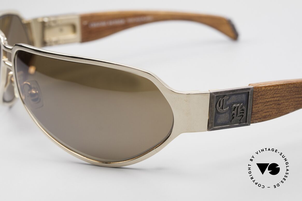 Chrome Hearts Shaft Luxus Herrenbrille Für Kenner, Federscharniere, vergoldet und mit Holzbügeln, Passend für Herren