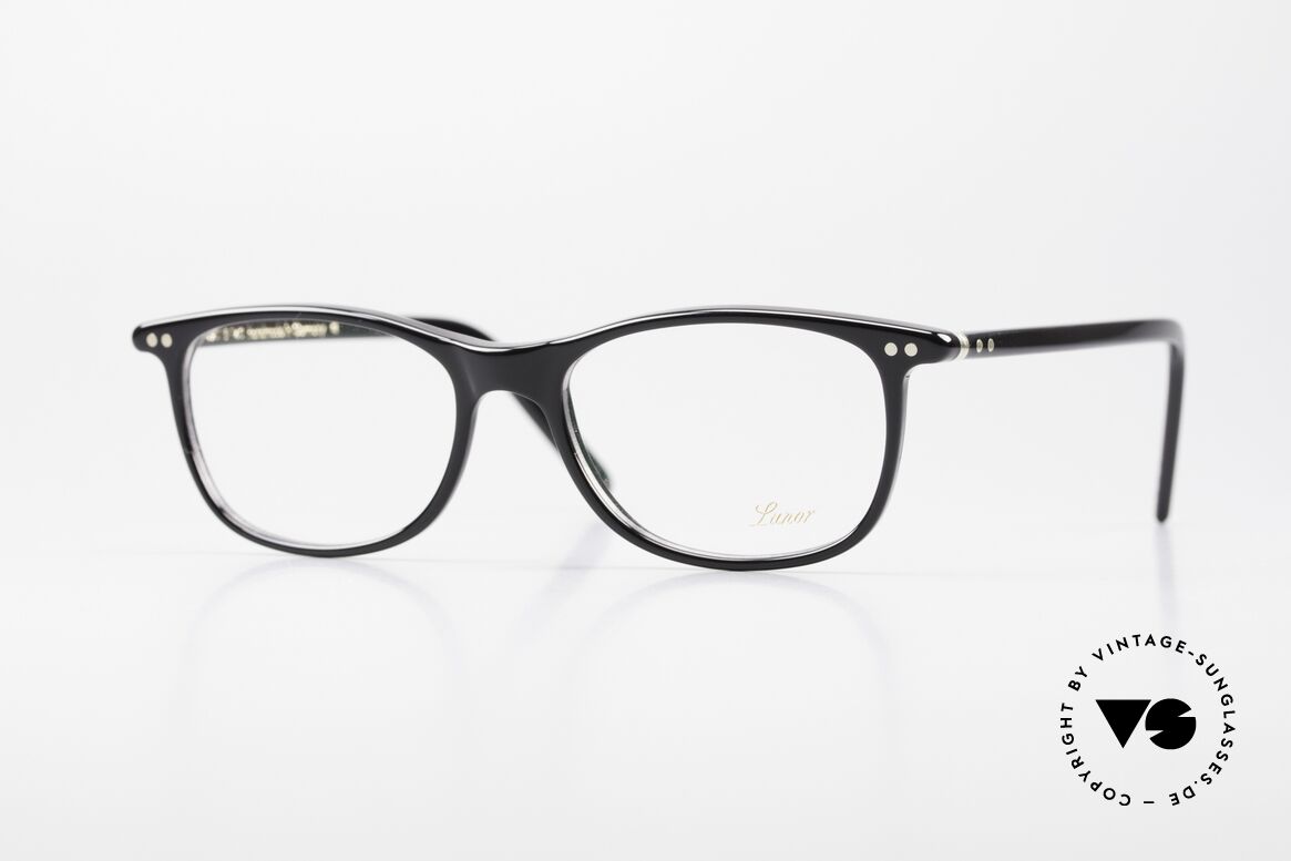 Lunor A5 600 Klassische Damenbrille Azetat, wunderschöne, schwarze Lunor Damenbrille; Azetat, Passend für Damen