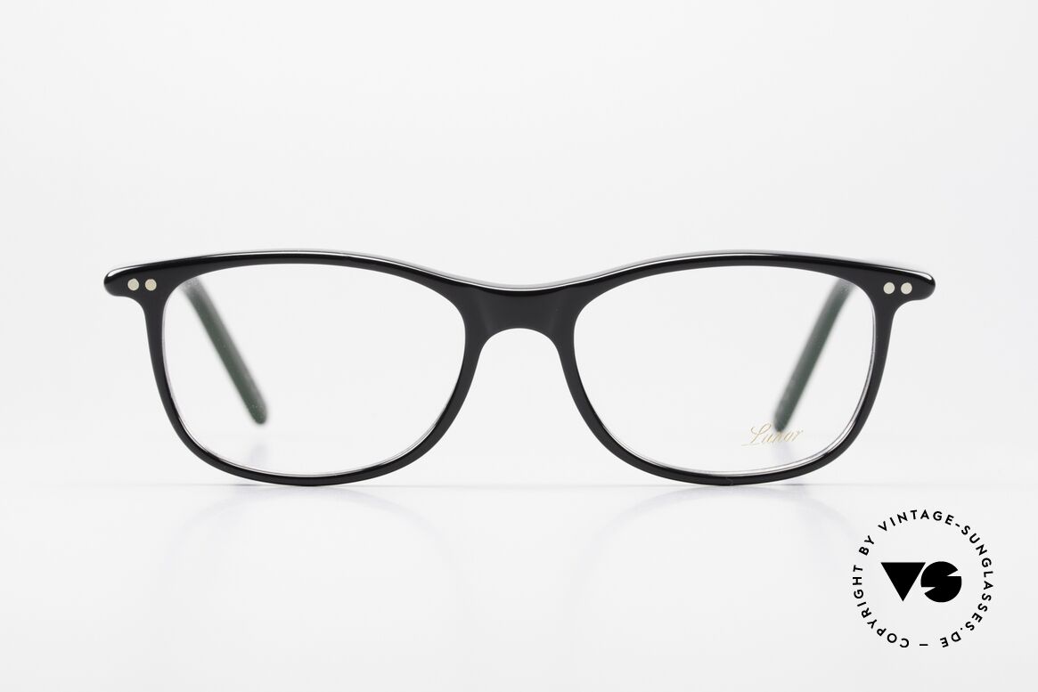 Lunor A5 600 Klassische Damenbrille Azetat, wunderschöne, schwarze Lunor Damenbrille; Azetat, Passend für Damen