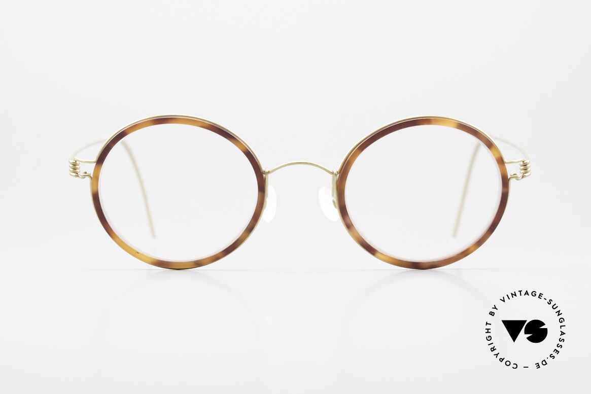 Lindberg Cameron 46 Air Titan Rim Runde Brille Damen Herren Titan, Modell Cameron, Größe 46-22, Bügellänge 135, Farbe GT, Passend für Herren und Damen