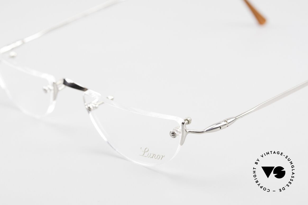 Lunor Hey 1 Classic Reading Randlose Vintage Lesebrille, altes, ungetragenes LUNOR Einzelstück von ca. 1999, Passend für Herren und Damen