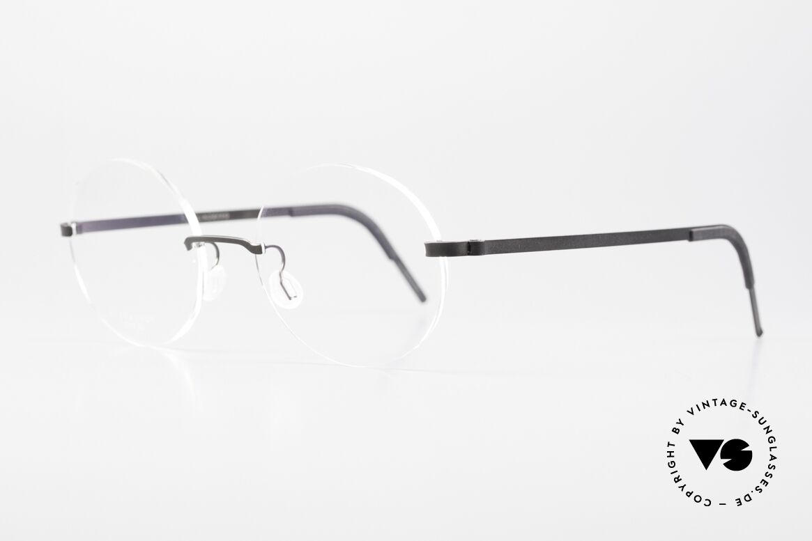 Lindberg 2293 Strip Titan Rund Ovale Titanbrille Randlos, wirklich elegante Designerbrille für Damen und Herren, Passend für Herren und Damen