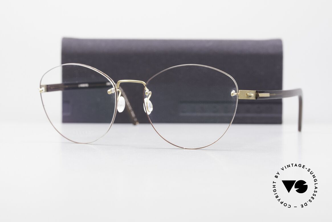 Lindberg 2303 Strip Titan Randlose Damenbrille Titanium, Größe: small, Passend für Damen