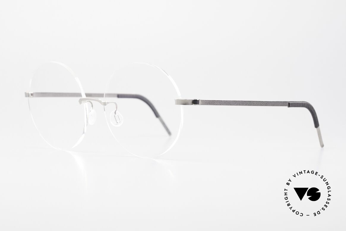 Lindberg 2341 Spirit Titan Grosse Runde Randlosbrille, so zeitlos, stilvoll und innovativ = Prädikat "VINTAGE", Passend für Herren und Damen