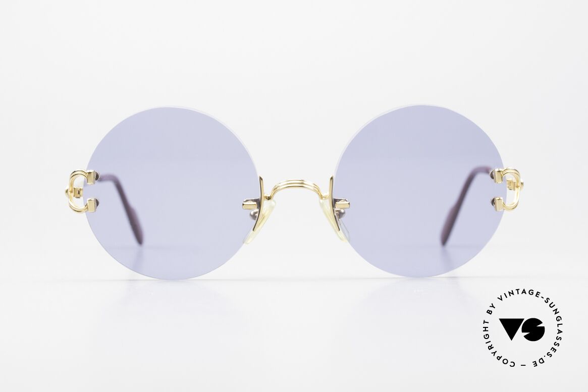 Cartier Madison Runde Luxus Sonnenbrille 90er, Modell aus der 'Rimless Collection'; Gr. Medium, Passend für Herren und Damen