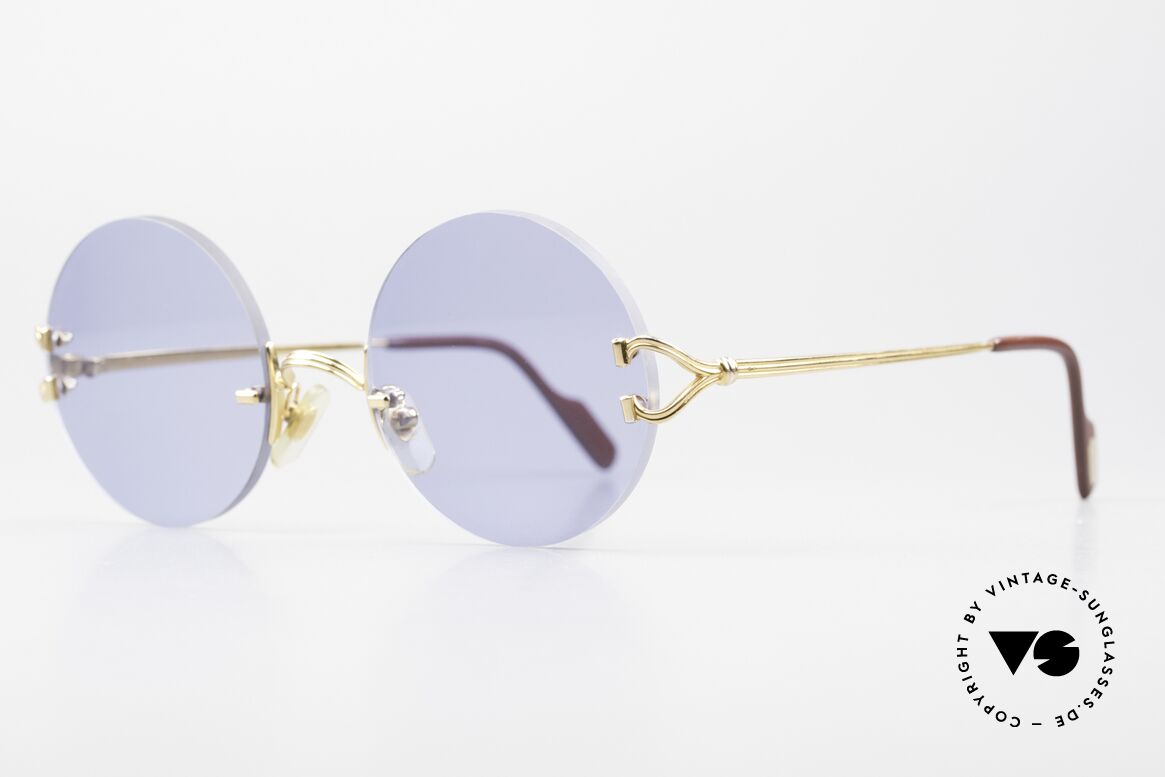 Cartier Madison Runde Luxus Sonnenbrille 90er, teures ORIGINAL im scheinbar zeitlosen Design, Passend für Herren und Damen