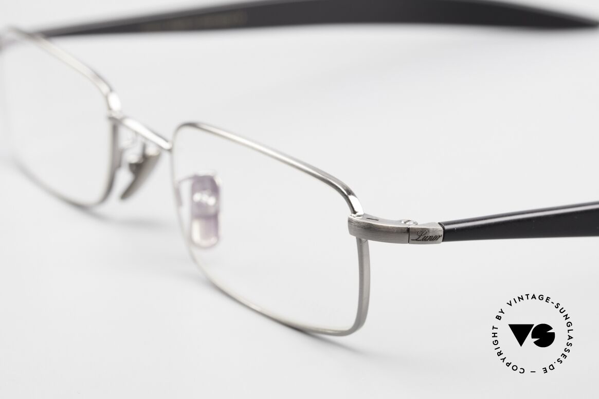 Lunor Cigar 533 AS Rare Brille Eckig Antik Silber, altes, ungetragenes LUNOR ORIGINAL von circa 2009, Passend für Herren und Damen