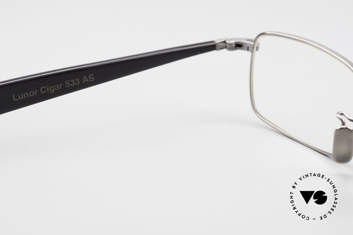 Lunor Cigar 533 AS Rare Brille Eckig Antik Silber, Größe: medium, Passend für Herren und Damen