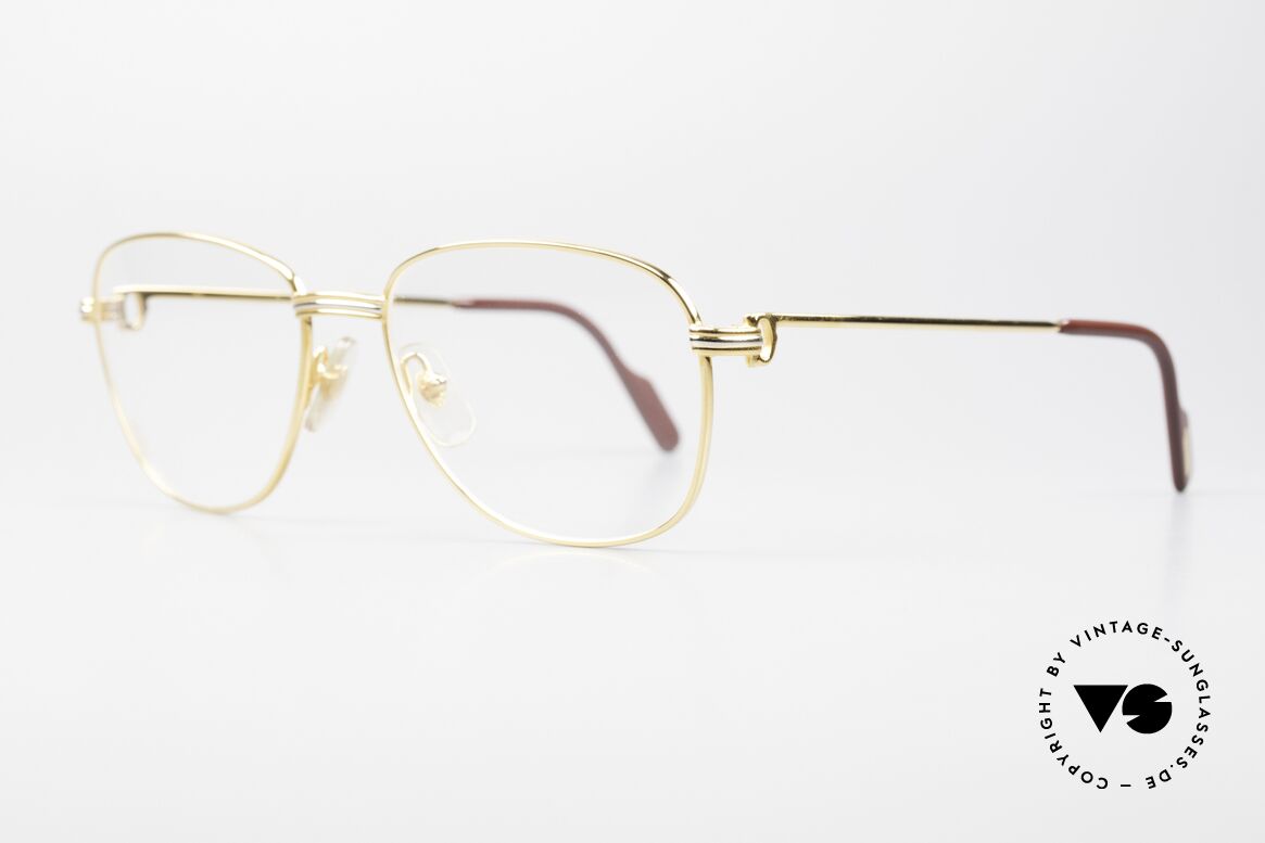 Cartier Courcelles 90er Luxus Vintagebrille Large, Top-Qualität; made in France (hoher Tragekomfort), Passend für Herren