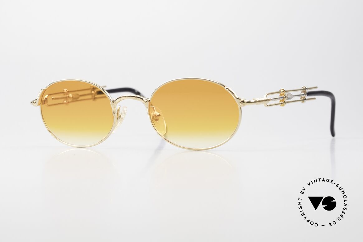 Jean Paul Gaultier 55-4178 Einstellbare Vintage Brille Oval, einzigartige Jean Paul GAULTIER Designer-Sonnenbrille, Passend für Herren und Damen