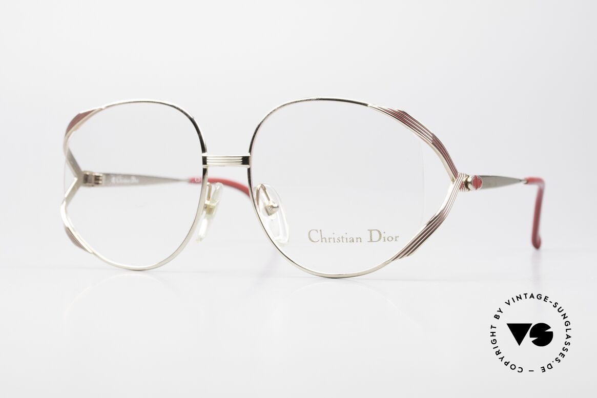 Christian Dior 2387 Damen Vintage Brille Rarität, auffällige Dior Designer-Brillenfassung von 1989, Passend für Damen