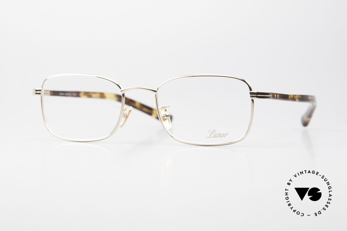 Lunor Prestige I A 02 Titanbrille Vergoldet Vollrand, edle LUNOR Prestige Brille: Vollrand Titanfassung, Passend für Herren