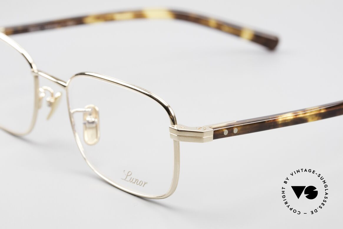 Lunor Prestige I A 02 Titanbrille Vergoldet Vollrand, Mod. IA02, GP: gold-plated, Gr. 50-19, 140mm Bügel, Passend für Herren