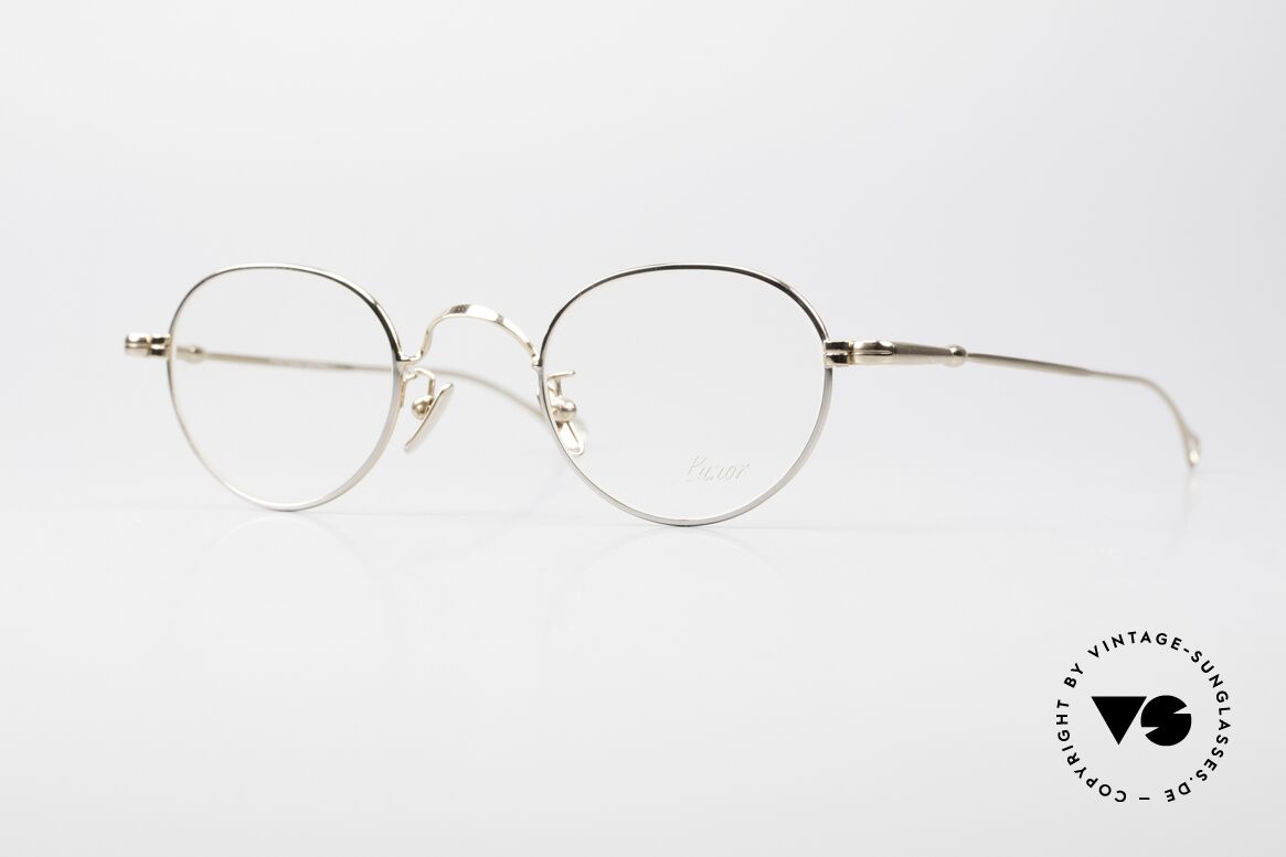 Lunor V 107 Runde Brille Panto Bicolor BC, alte LUNOR Brille in Größe 43/24 in BC = BICOLOR, Passend für Herren und Damen