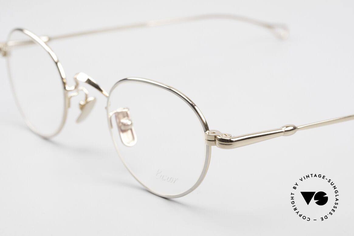 Lunor V 107 Runde Brille Panto Bicolor BC, V 107: Edelstahl-Fassung im klassischen Panto-Stil, Passend für Herren und Damen