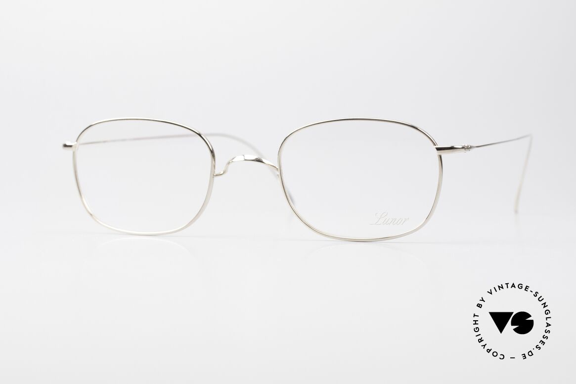 Lunor Advantage 423 GP Eckige Titan Fassung Vergoldet, edle LUNOR Brillenfassung aus der Advantage Serie, Passend für Herren und Damen