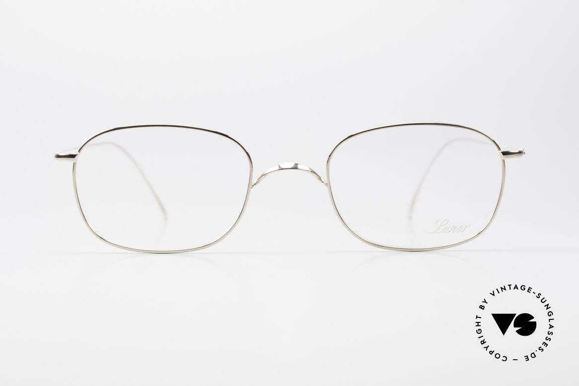 Lunor Advantage 423 GP Eckige Titan Fassung Vergoldet, edle LUNOR Brillenfassung aus der Advantage Serie, Passend für Herren und Damen