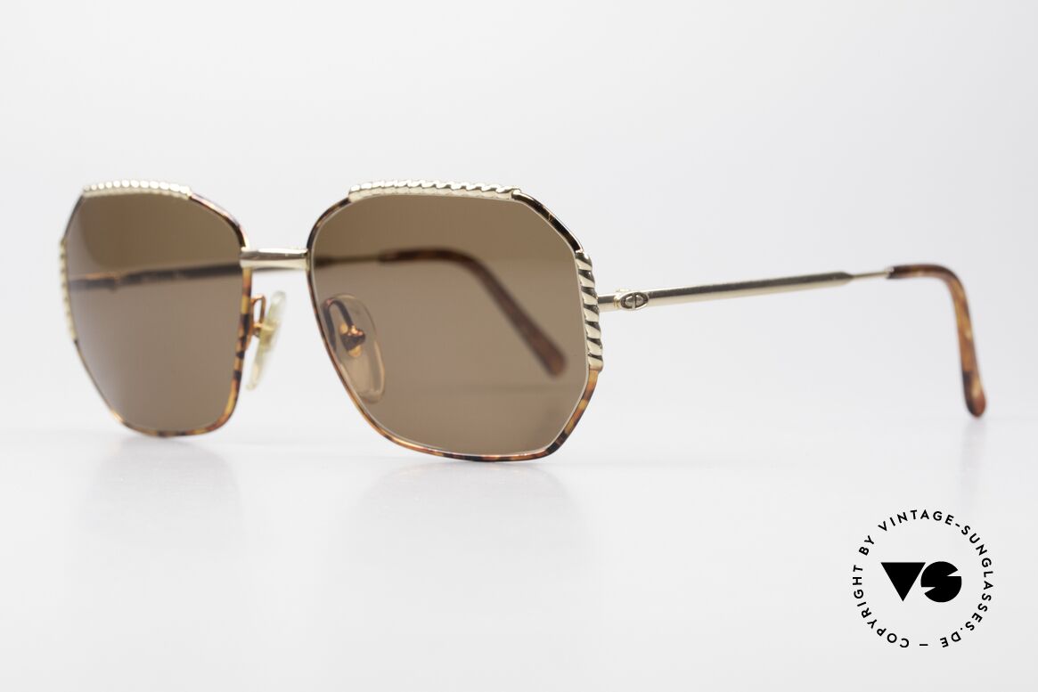 Christian Dior 2486 Echte 80er Damensonnenbrille, edle Gläser in dunkelbraun für 100% UV Schutz, Passend für Damen