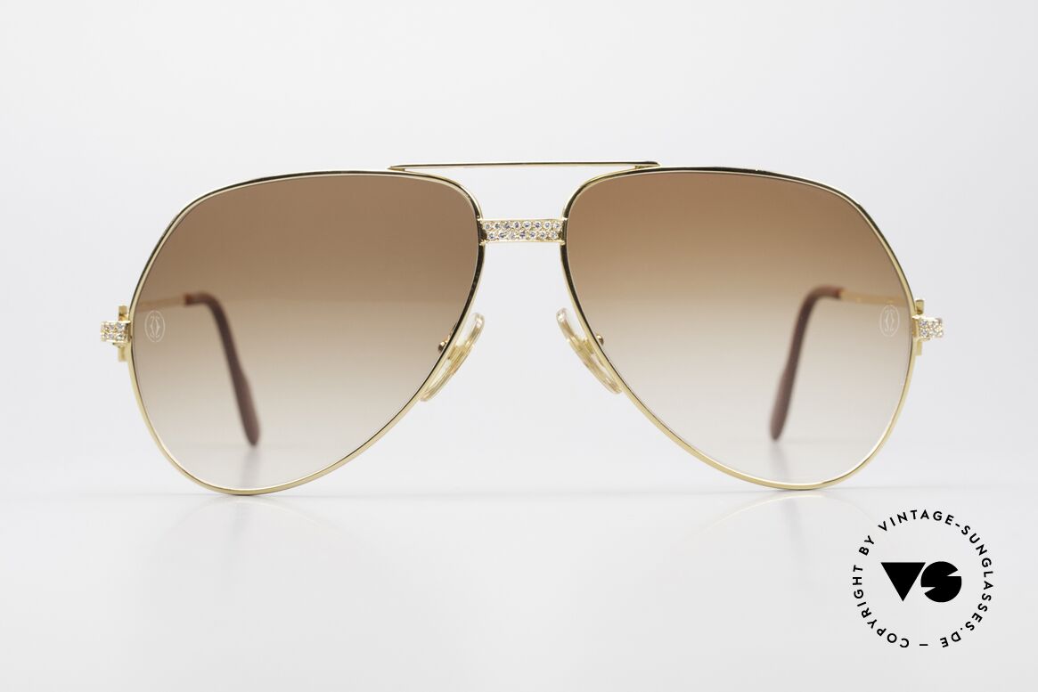 Cartier Grand Pavage Juwelen Sonnenbrille 18kt Gold, würde gut zur Paul Newmans Rolex Daytona passen ;), Passend für Herren