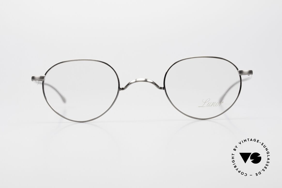 Lunor Club I 501 AS Brille In Antik Silber Panto Stil, vintage Pantobrille aus der LUNOR 'Club-Kollektion', Passend für Herren und Damen