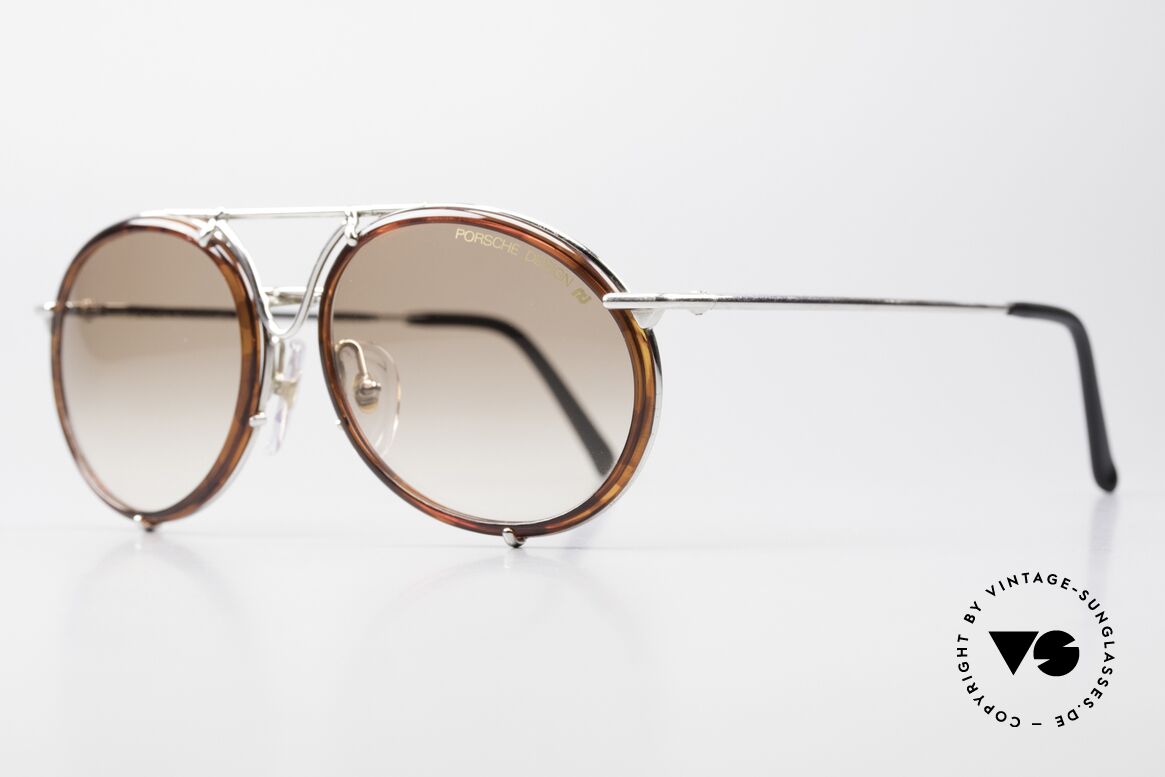 Porsche 5661 Echte 90er Sonnenbrille Rund, hoher Tragekomfort & Top-Qualität (100% UV Schutz), Passend für Herren und Damen